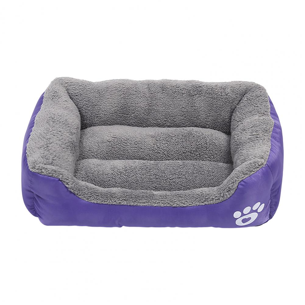Rectangle Fluffy Dog Bed Washable Plush Pet Bed with Bolster Neck Support Comfy Warm Puppy Bed for Indoor Cats Small Medium Dogs