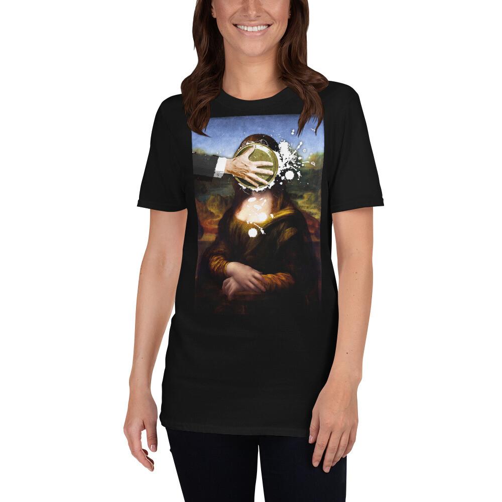 Pie In The Face Mona Lisa ShortSleeve Unisex TShirt Unisex T-Shirt XL