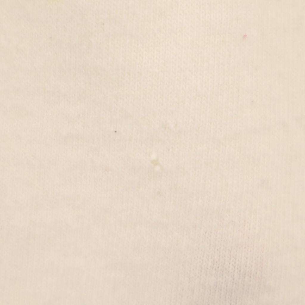 OLD 90s Footprint Short Sleeve T-shirt Cream Single Stitch Men's Used