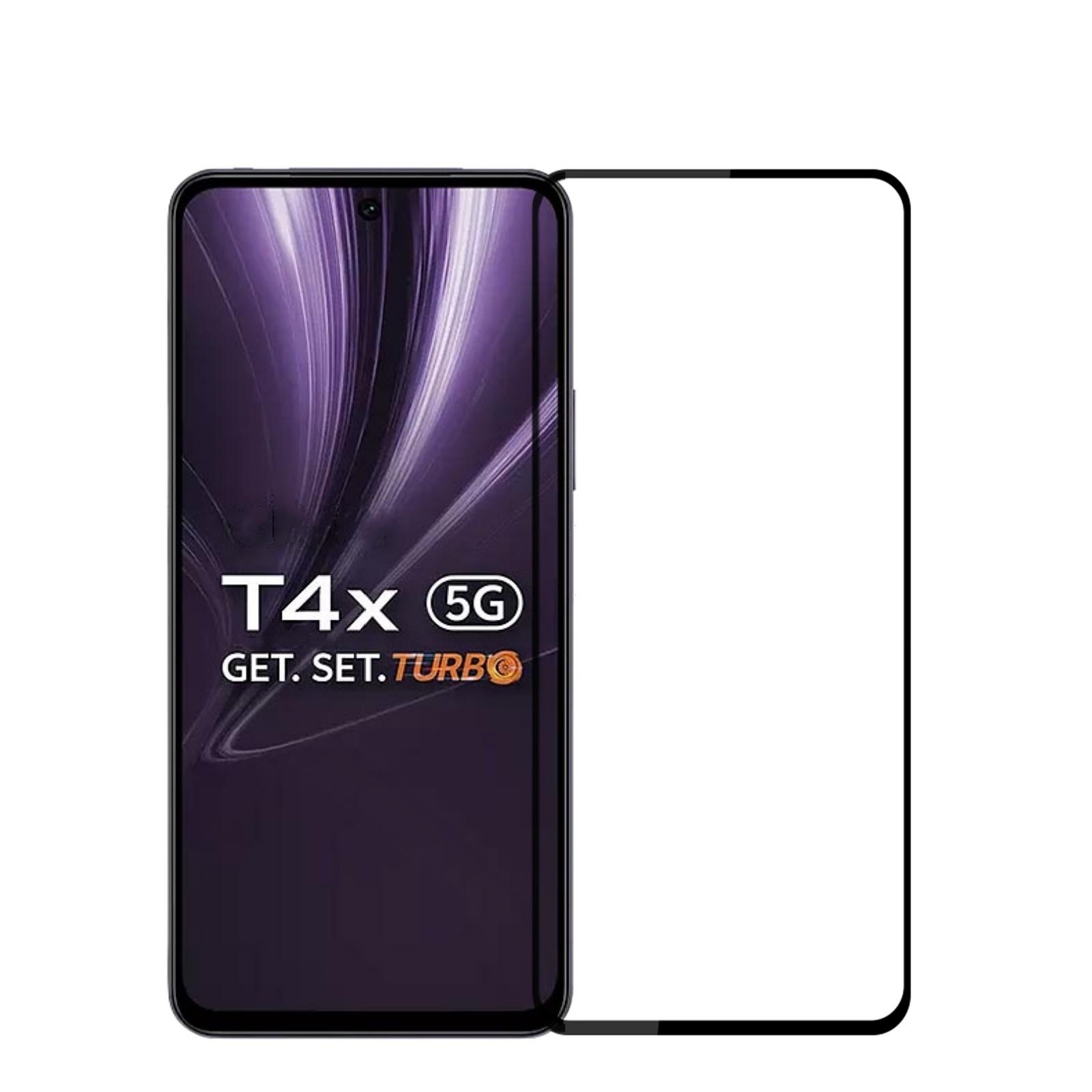 

For vivo T4x 5G Screen Protector MOFI 9H Full Glue Full Coverage High Aluminum-Silicon Glass Film Black