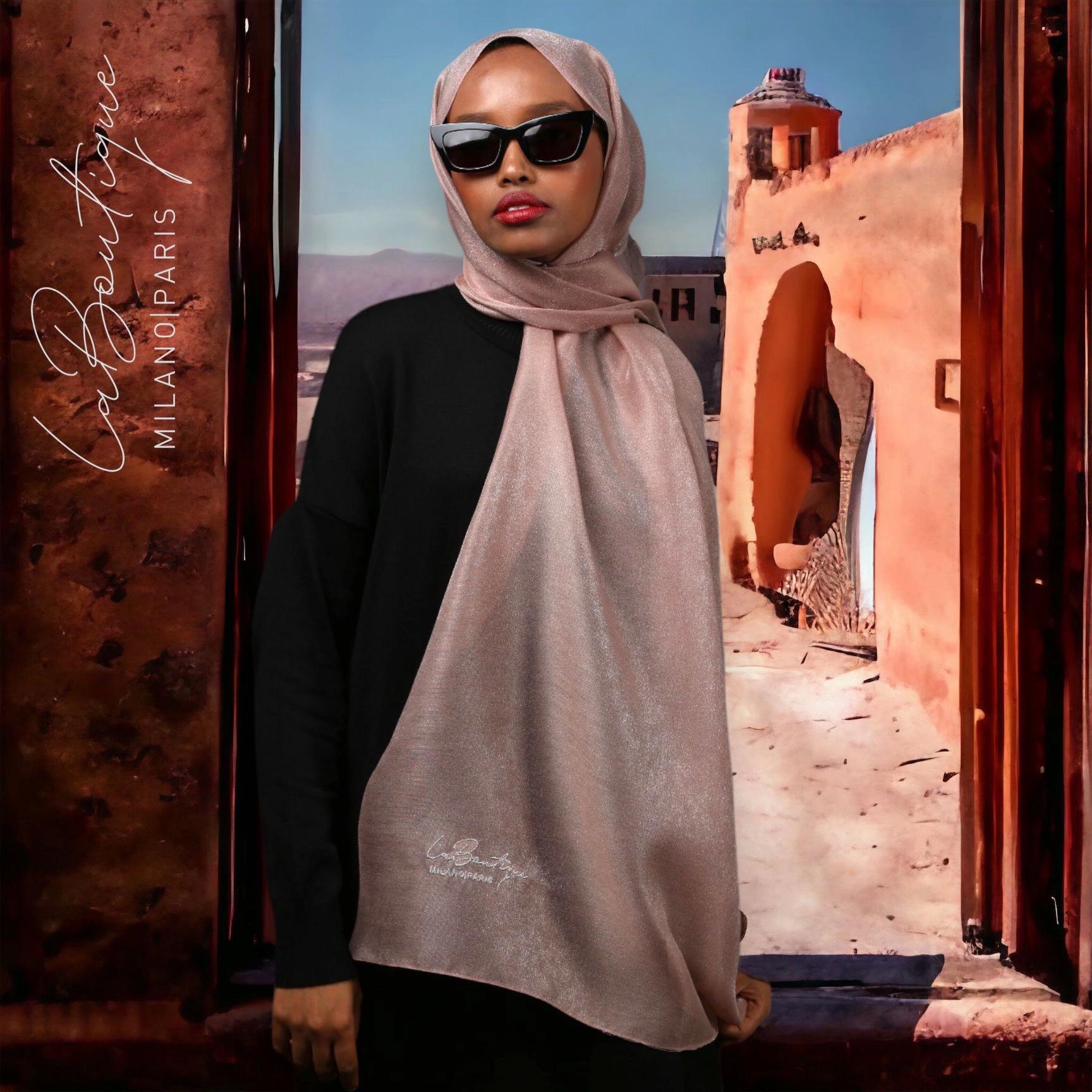 

Simli Şal - Gülkurusu - 70x190