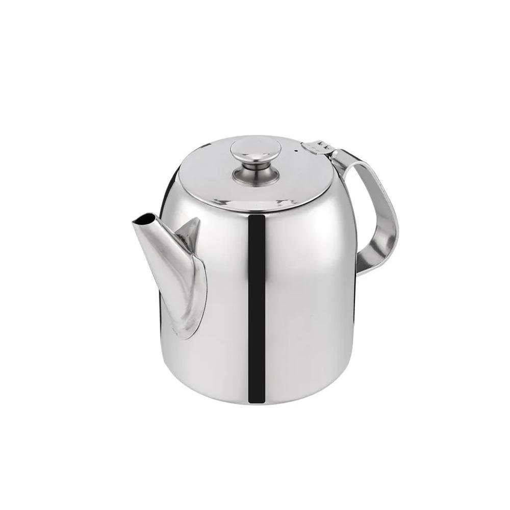 Short Spout Stainless Steel Coffee Pot with Handle Cold Kettle Oil Pot Teapot  Restaurant
