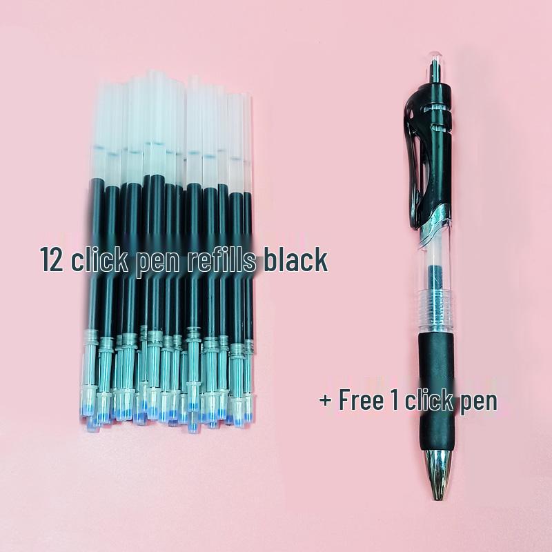 Penna Gel con Punta Sottile da 0,5 mm e Punta a Pallina - Inchiostro Blu, Rosso, Nero per Firmare & Scrivere