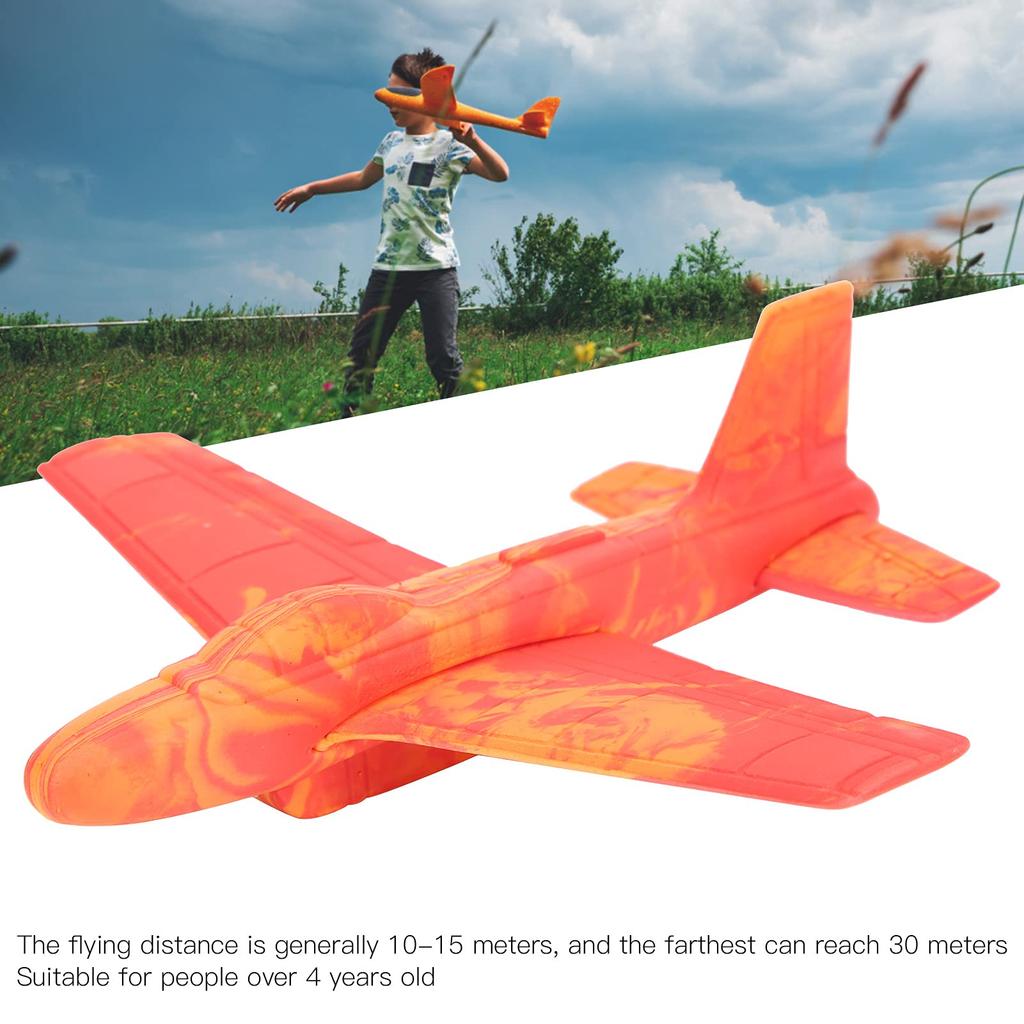 Airplane Glider Outdoor Airplane Foam Airplane Glider Toy for Kids with One Plane Toy, Toy, Airplane, X-Foam (Red)