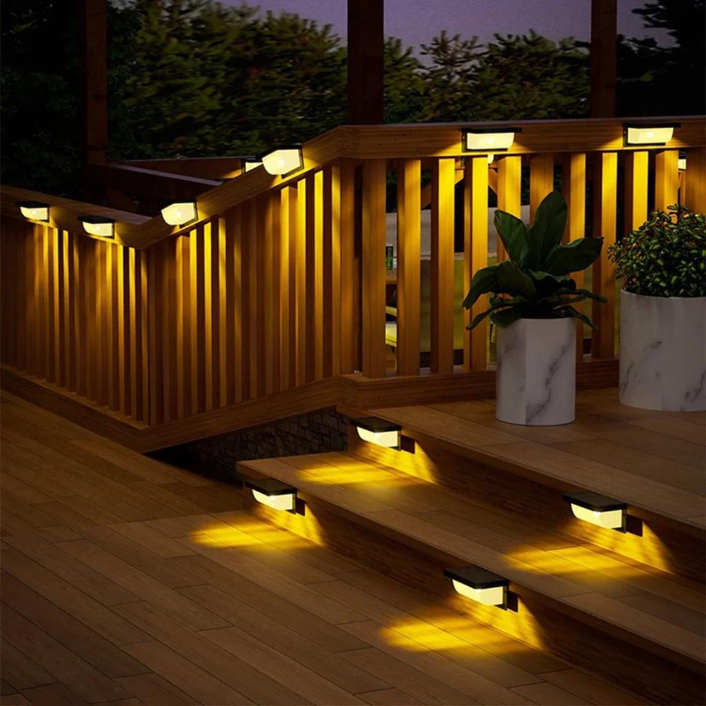 Waterproof Outdoor Solar LED Wall Lights Sunlight Lamp For Villa Garden Balcony Fence Stairs Porch Decor Lighting Clearance