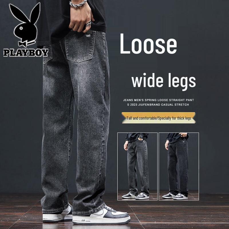Playboy Men s American Retro Loose Straight Jeans 34