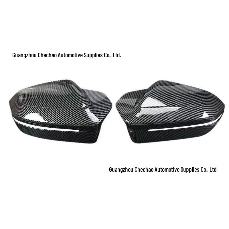 Copertura Specchietto Retrovisore a Forma di Corno in Fibra di Carbonio a Secco Compatibile con BMW Serie 5 G60 e Serie 7 G70.