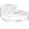VidaXL Bed Slat Base with Mattress and LED, Upholstered Bed, Double Bed, Adult Bedroom Interior Bed, 3135695