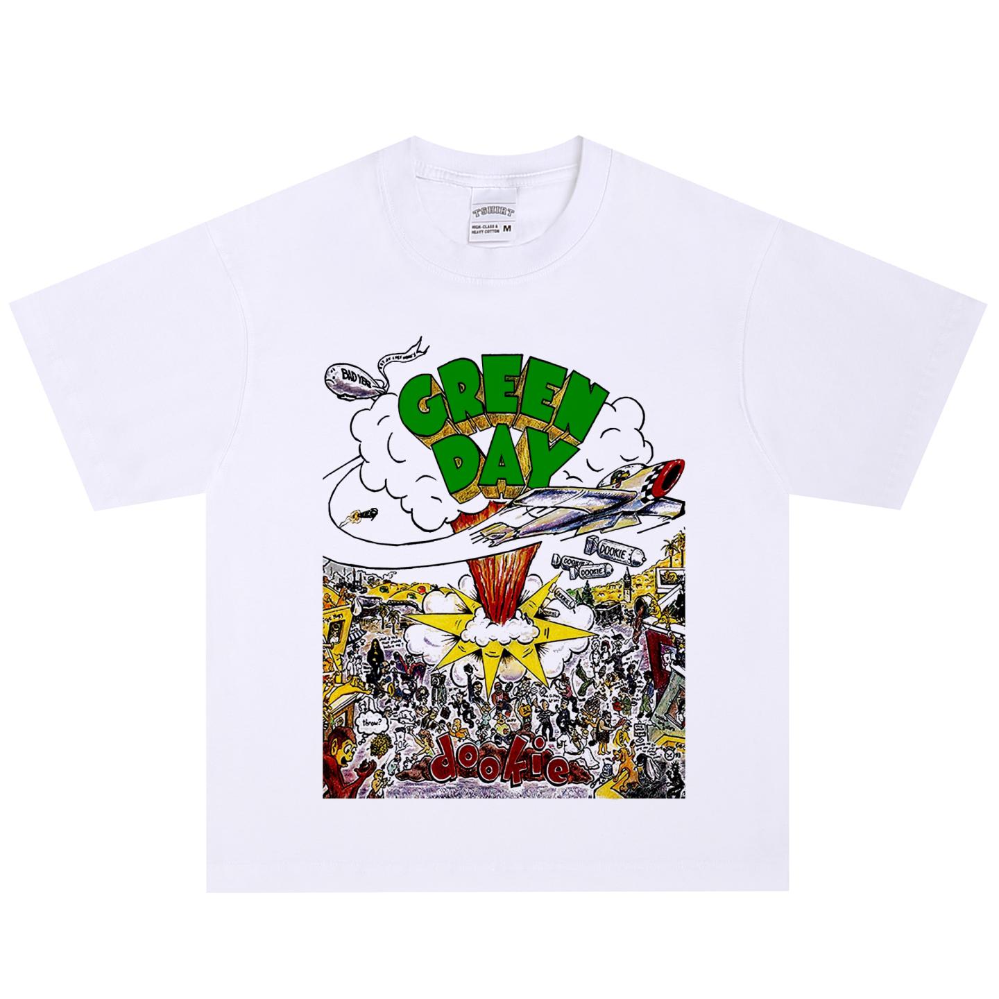 Green Day T-Shirt, Soft Fabric Casual Daily Wear XL