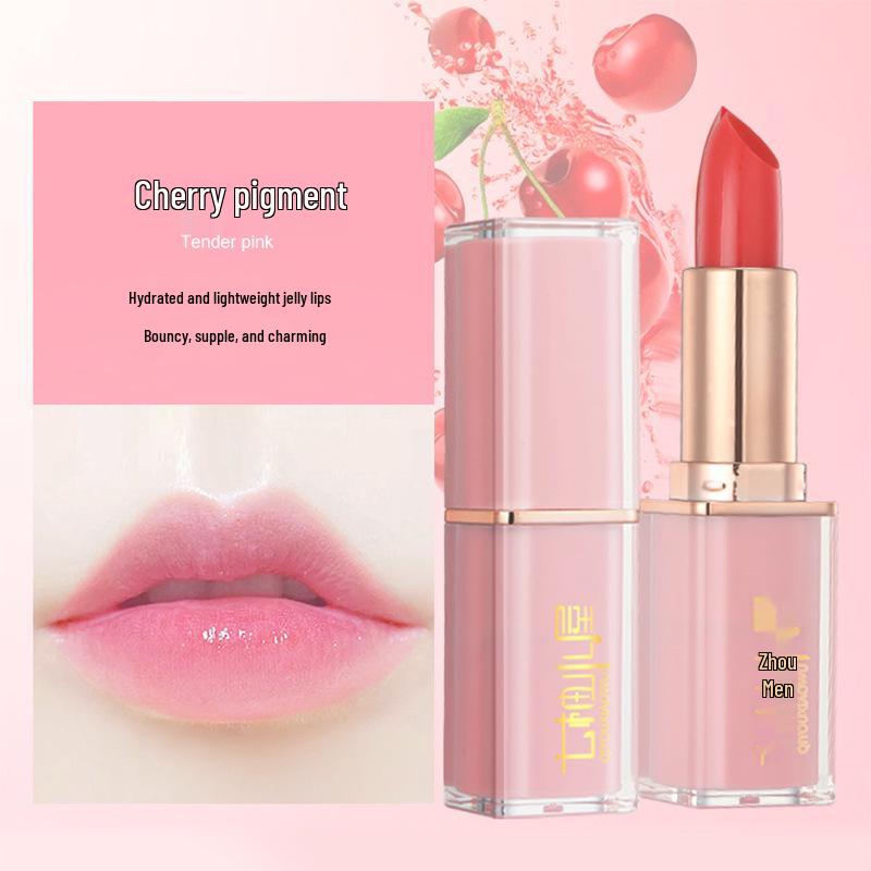 

Cherry Red Color-Changing Carotene Lipstick: Safe for Pregnant Women, Non-Stick, Long-Lasting. 3.6g