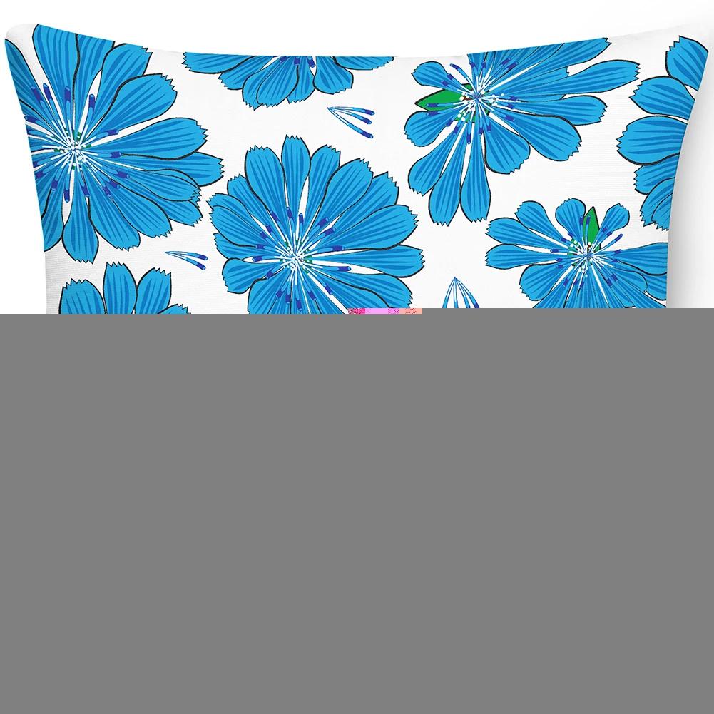 Față de pernă pătrată Pernă Fluture Sofă Decor pentru casă Față-verso Floare