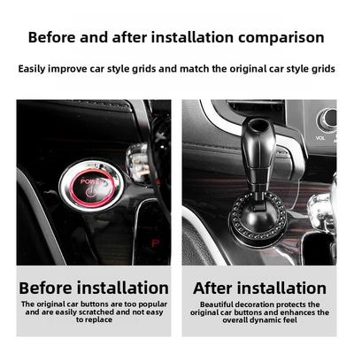 Engine Start Lever Metal Decorative Start/Stop Button Lever Push Button Joystick For Automobile Vehicle Car Automotive