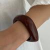 Salircon 3 Styles Boho Irregular Thick Resin Acrylic Bangles Women On Hand Vintage Geometric Elegant Bracelets Pulseras Jewelry