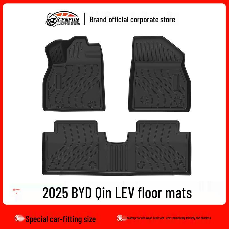 TPE Waterproof, Odorless Trunk and Floor Mats for BYD Qin L EV (2015)