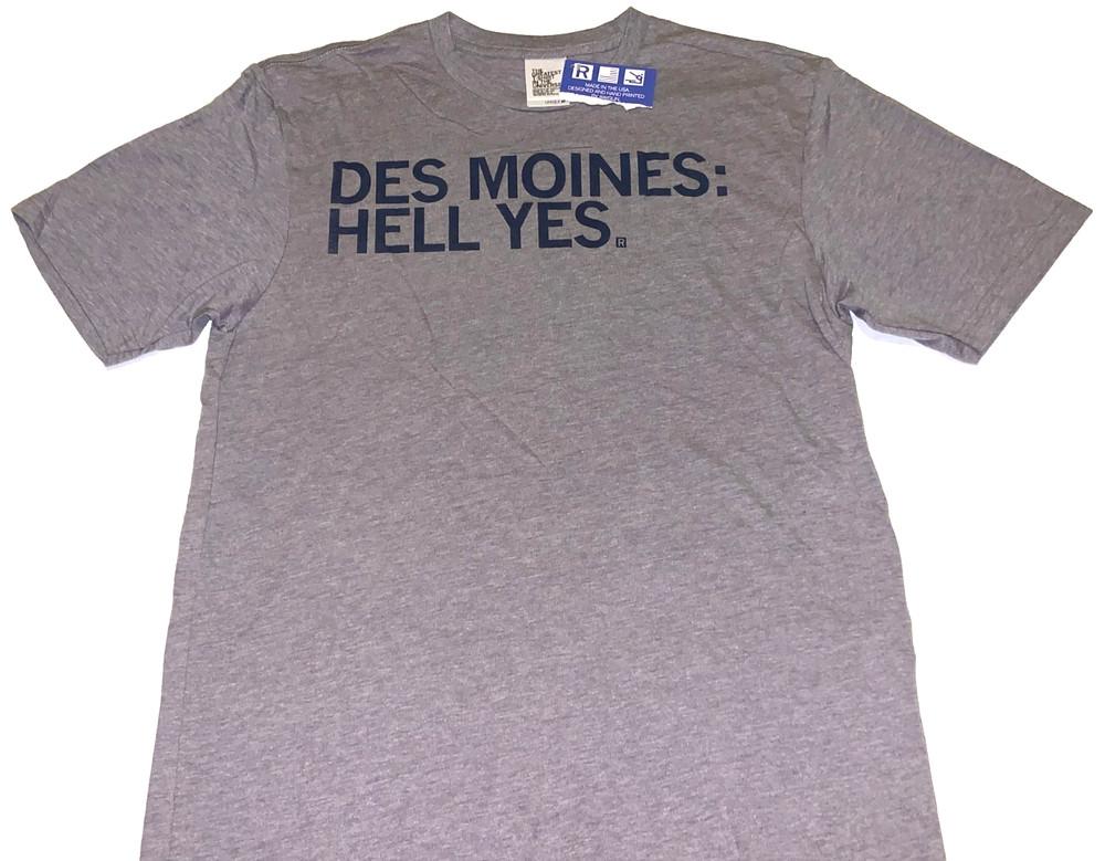 Rare! Vintage Des Moines Iowa Hell Yes T-Shirt New! NWT Unisex MEDIUM Unisex T-Shirt XXL