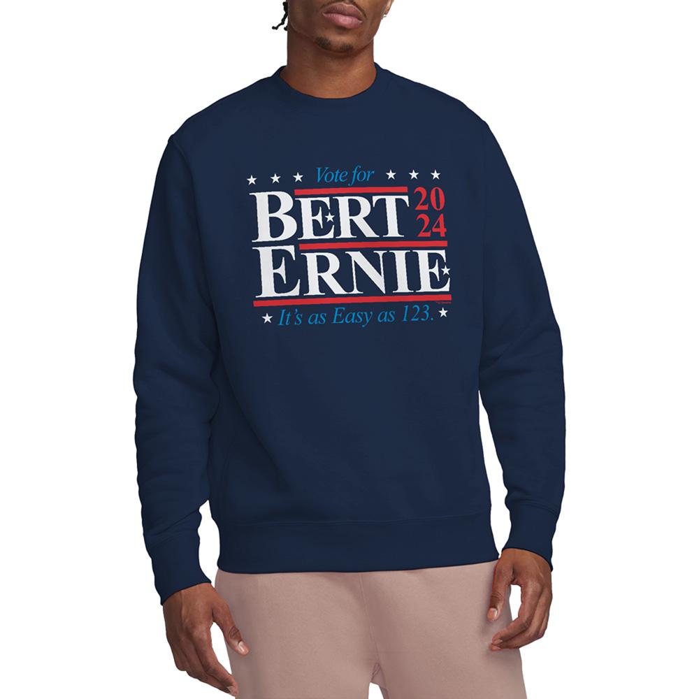 Sesame Street Unisex Adult Bert Ernie For President 123 Sweatshirt