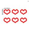 Car stickers mosaic pixel style love heart-shaped car stickers window glass body bumper decoration waterproof stickers 6PCS/1SET