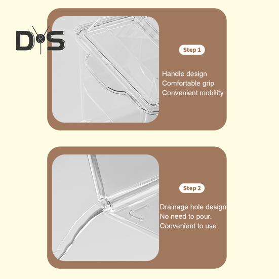 Fruit Serving Tray Food Storage Box with 5 Compartments Large Capacity BPA Free Transparent Multipurpose Fruit Salad Box