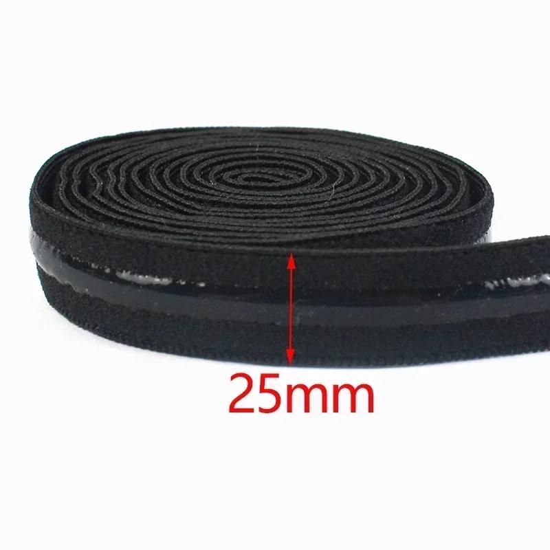 3/5/10M Meetee 20-50mm Silicone Elastic Band for Underwear Non-slip Rubber Webbing Ribbon Garment Bands DIY Sewing Accessories