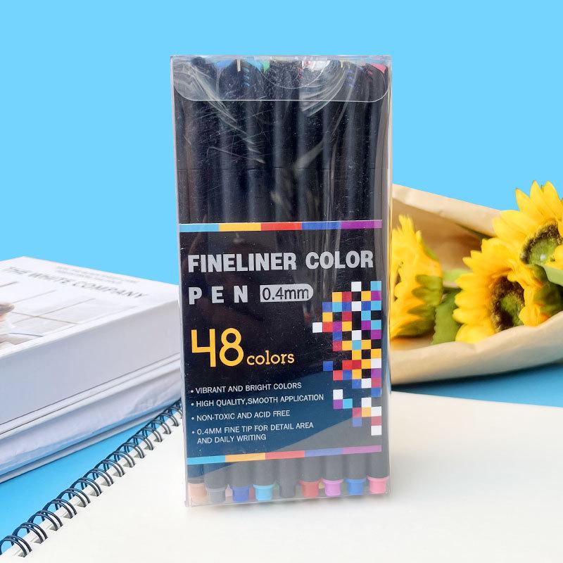 Color Fineliner Needle Point Pens - Water-Based, Art & Journal Drawing Pen Set