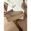 Henan Sangpo snow boots sheepskin fur integrated women's autumn and winter new warm lazy snow shoes winter rain low top mini