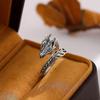Open Ring, Vintage Distressed Dominant Giant Dragon Zodiac