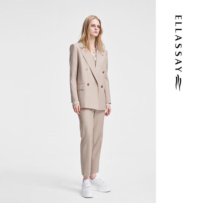 ELLASSAY Women's High-Waist Triacetate Wool Straight-Leg Cropped Trousers