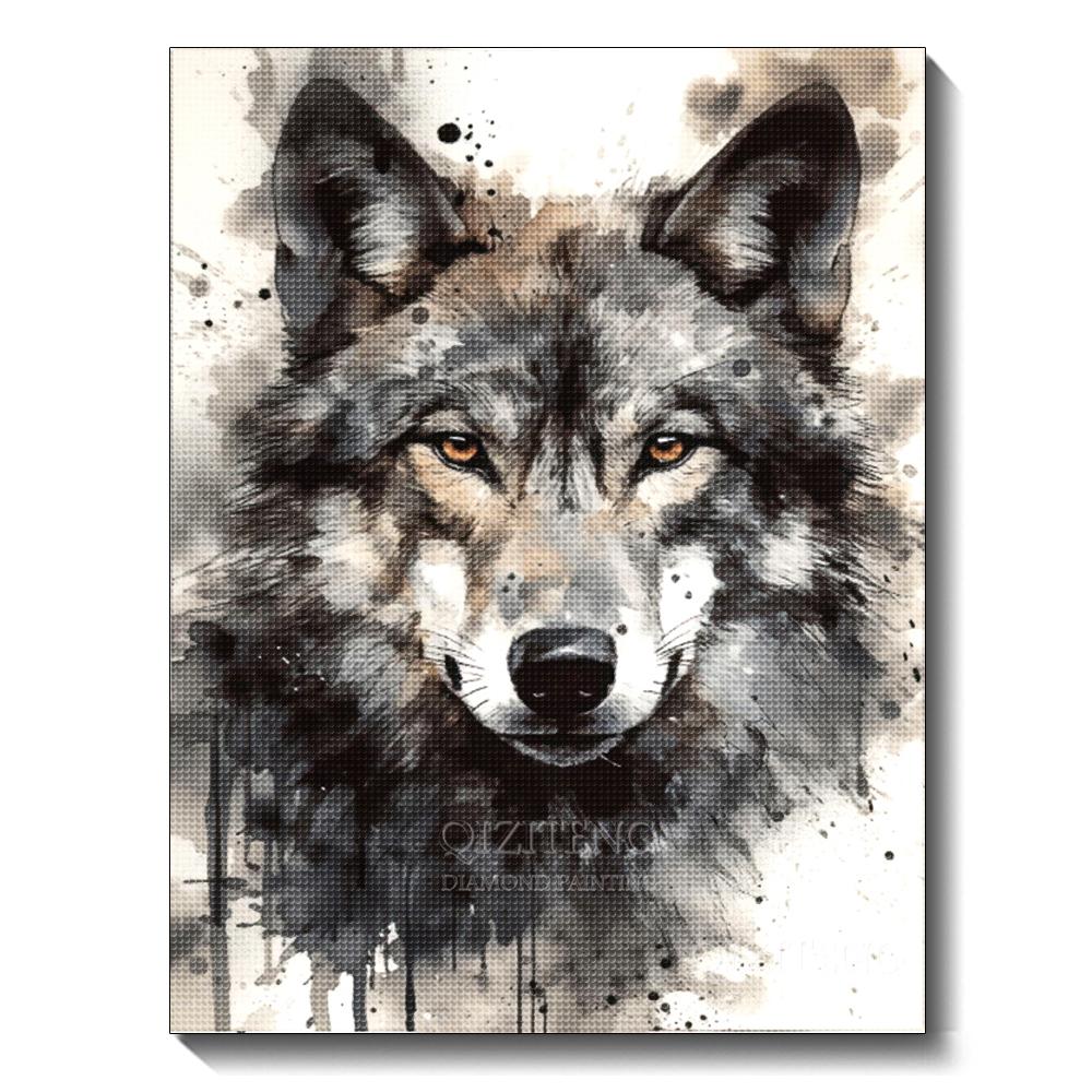 Black and White Animal Diamond Art Painting Dog 5D Full Diamond Mosaic Embroidery Cross Stitch Set Home Decoration Diy