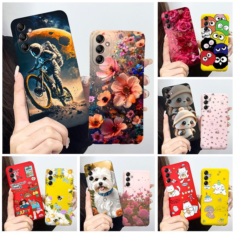 For Samsung Galaxy A14 4G Case A145 Soft TPU Silicone Cover Cute Astronaut Panda Phone Case For Samsung A14 5G A146B Coque Funda