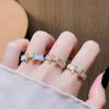 Emaille Druipolie Zirconia Letter H Open Ring Niche Ontwerp Licht Luxe Hoge Smaak Mode Gepersonaliseerde Sieraden