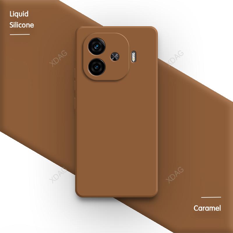 Etui Coque Candy Color do VIVO iQOO Z9 Turbo Z9X 5G Ochrona obiektywu Kwadratowy płynny silikonowy miękki pokrowiec tylny Akcesoria