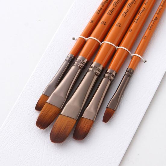 5Pcs Artist Nylon Hair Paint Brushes Acrylic Watercolor Oil Painting Pen