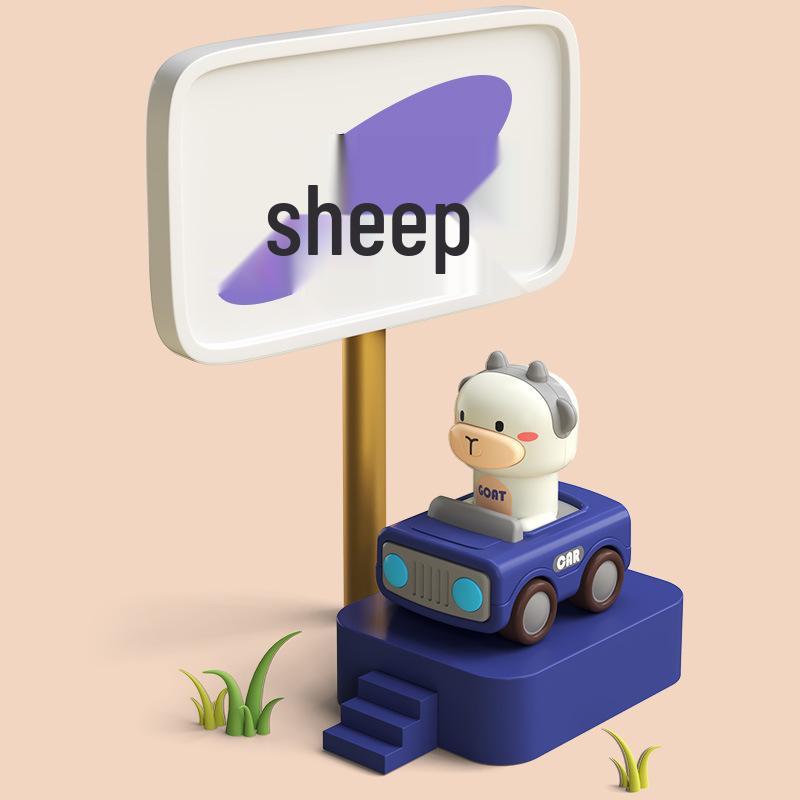 Cross-Border Cartoon Press & Slide Animal Toy Car: Fun, Cute, Drop-Resistant Parent-Child Interaction Vehicle.