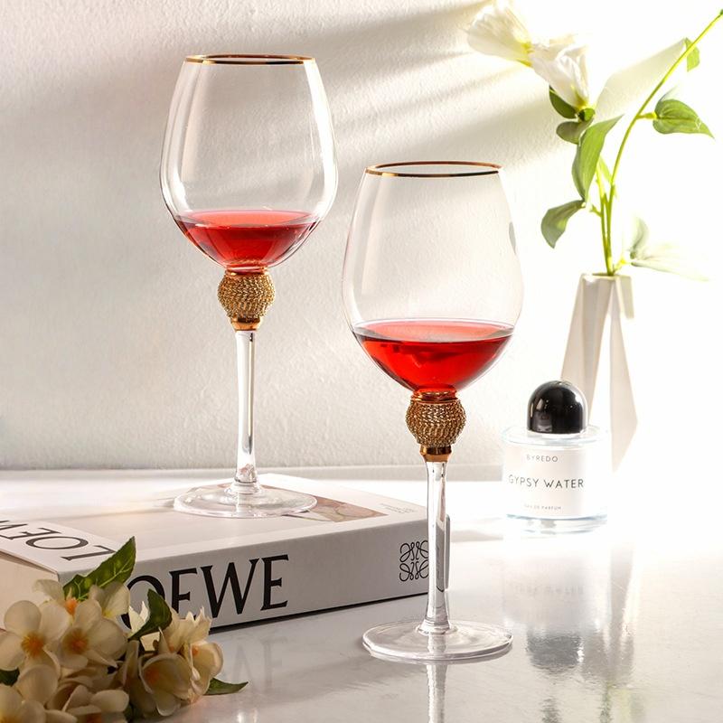 2pcs Light Wind · No Light Luxury Phnom Penh Crystal Glass Wine Glass Cocktail Champagne Glass Decanter Set