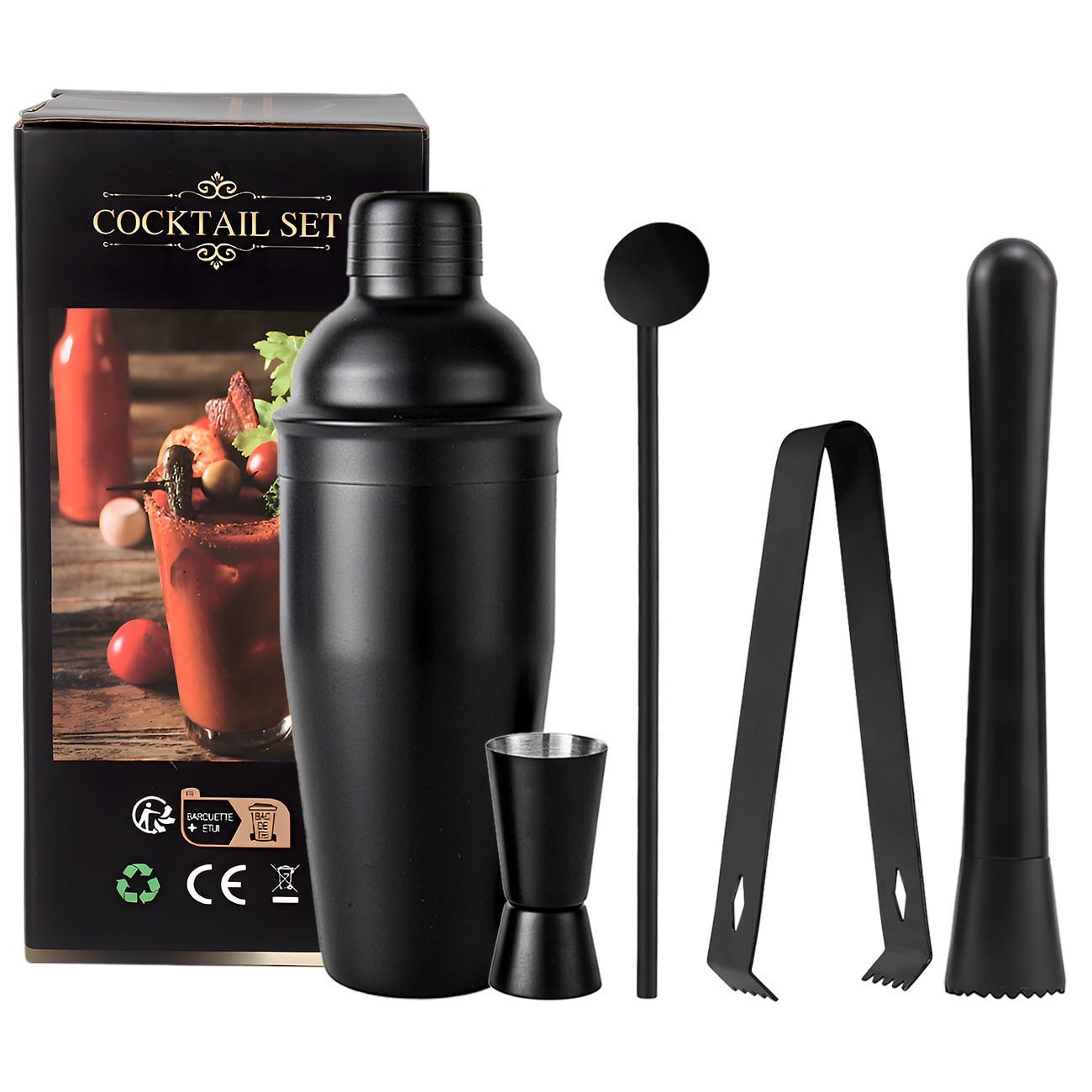 

Stainless steel cocktail shaker Five-piece home cocktail kit bar tool