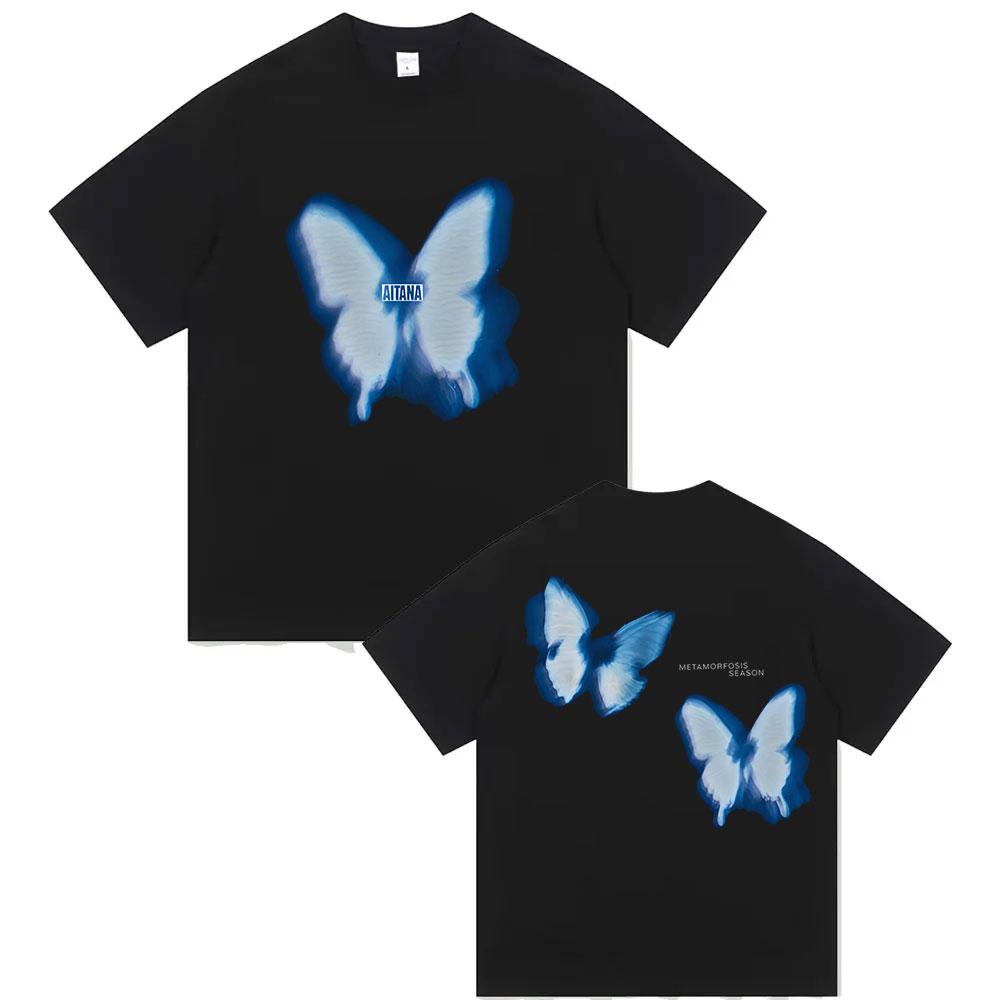 Singer Aitana Cuarto Azul Tour Print T Shirt Unisex Women Hip Hop Fans Clothing Short Sleeve Tshirts Tops Cotton Tshirt