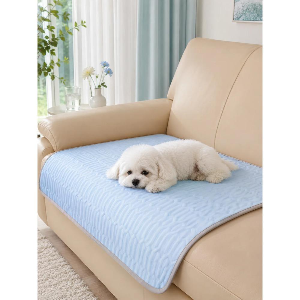 Ice Silk Cooling Pet Mat Summer Dog Cat Cooling Pad Breathable Soft Sleeping Blanket Anti-Heat Pet Bed Cushion for Small Medium