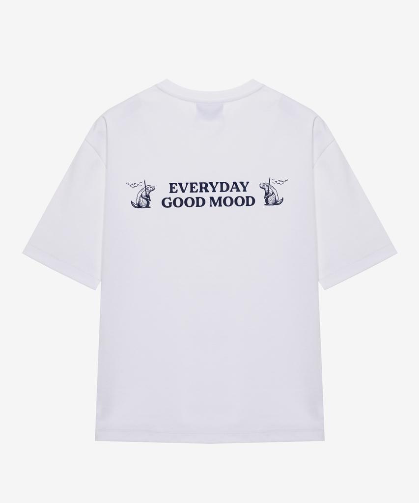 MINDBRIDGE [Collins] Supima_Back-Point Semi-Oversized T-Shirt - 3 Colors