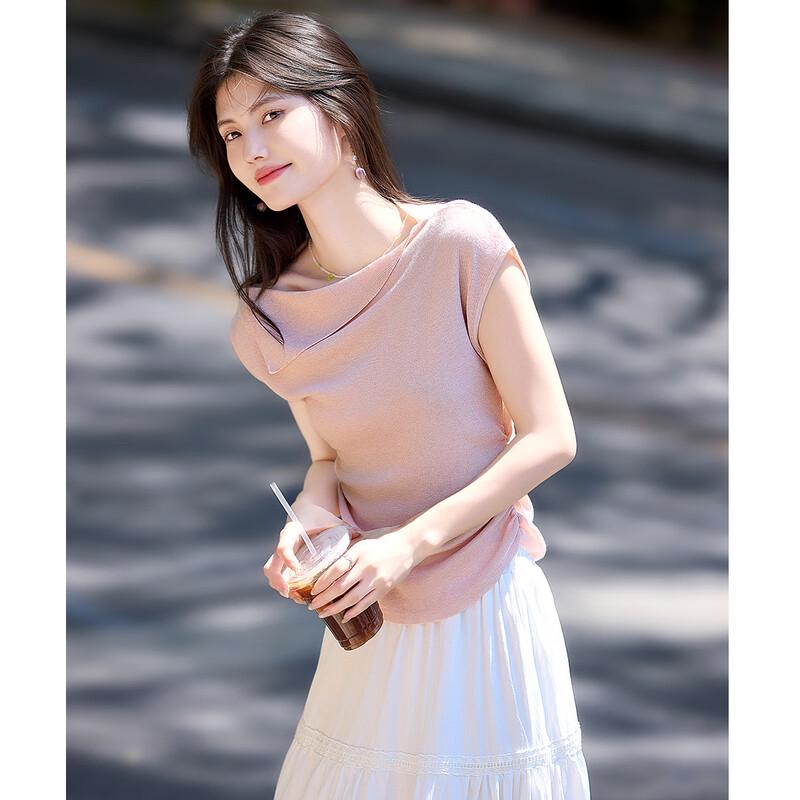 Women's Ruched Slash Neck Knit Top