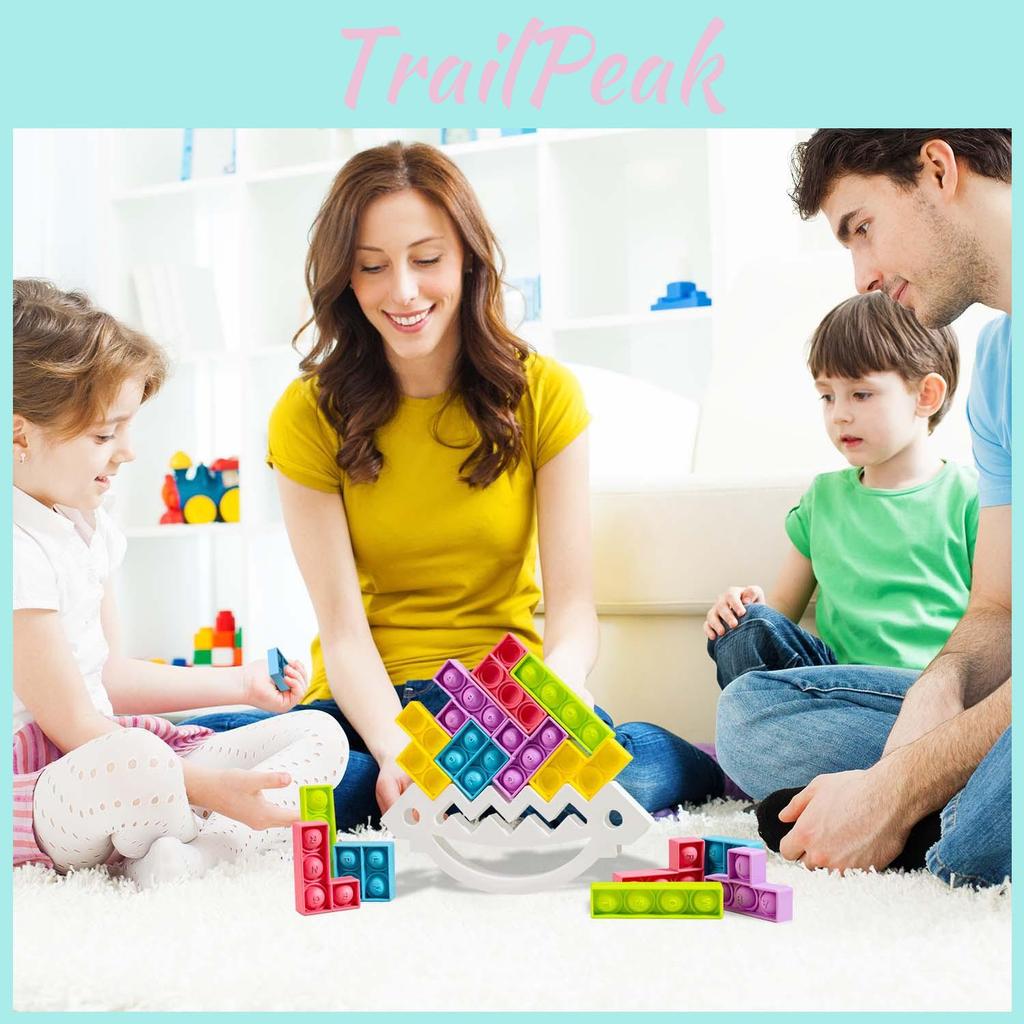 Silicone Kids Stacking Blocks With Balance Fun For Parentchild Play