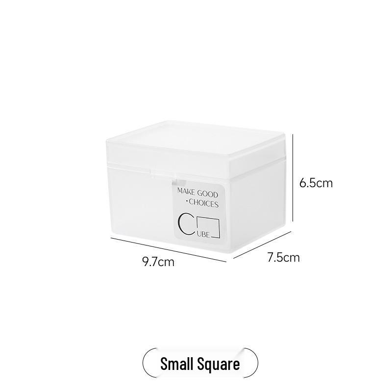 Transparent Plastic Small Square Storage Box - Portable Dustproof Business Card or Jewelry Holder