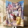 Sanrio Steampunk Plush Flannel Blanket Lightweight Throw Cartoon Cute Air Conditioning Bed Sofa Cover Nap Office Shawl Girl Gift