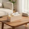 Striped Napkin Holder Removable Lid Tissue Dispenser Modern Desktop Organizer  Living Room