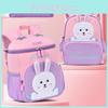 Cute Bunny Childrens School Backpack With Breathable Waterproof Oxford Fabric For Kindergarten Students