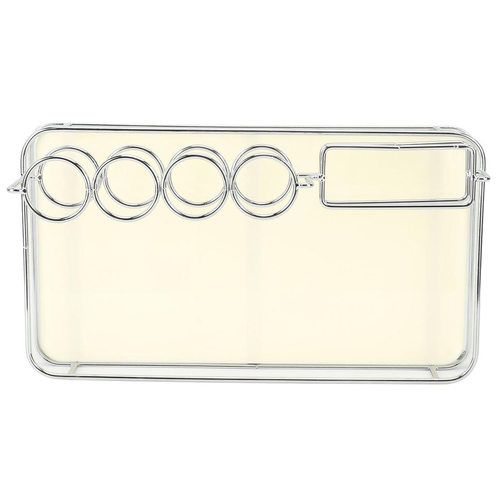 Iron Mouthwash Holder Iron and Acrylic Silver and White Effective Storage Toothbrush Holder for Toothbrush Toothpaste