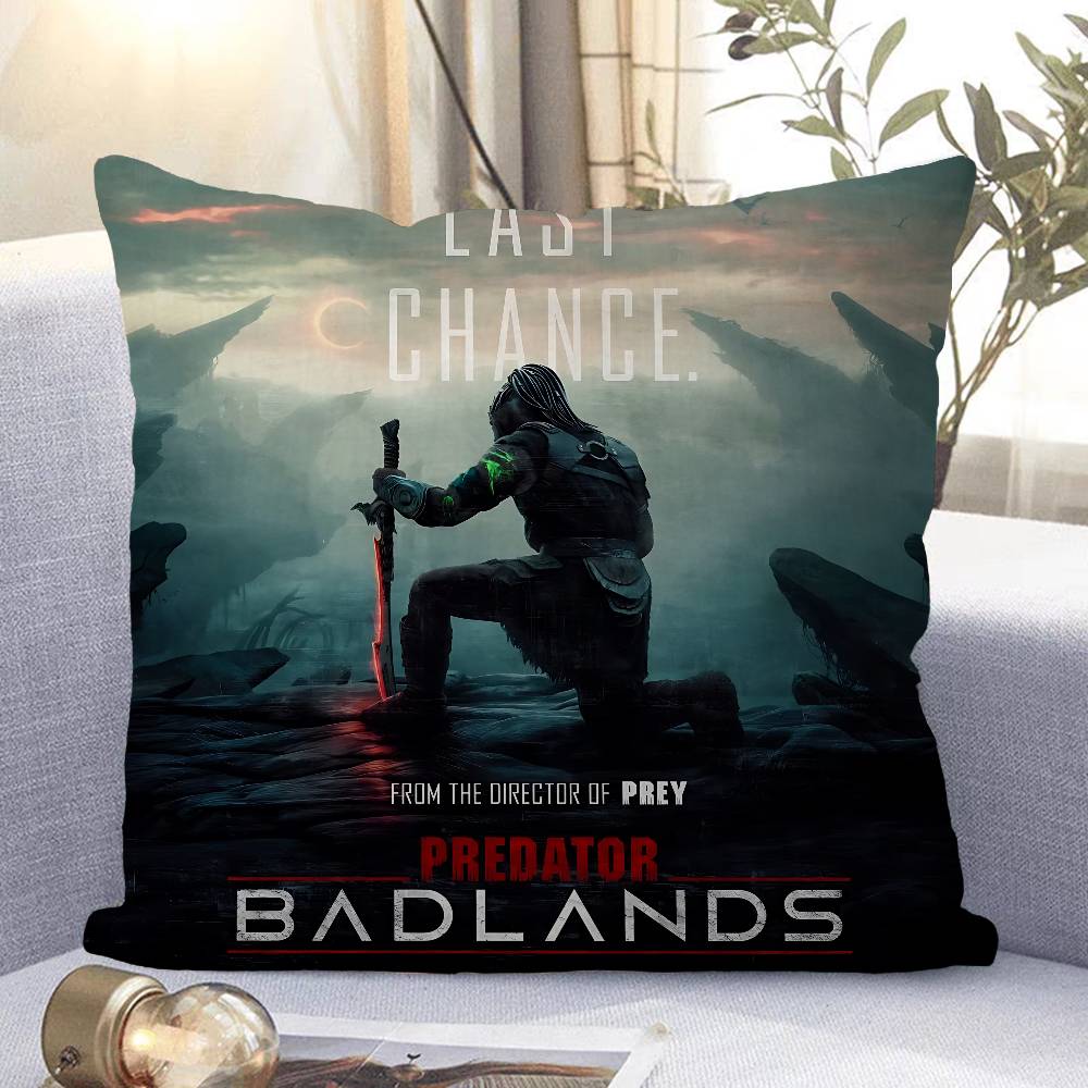 Фильм P-Хищник Пустоши Наволочка Съемная Моющаяся Наволочка – Всесезонный Мягкий Лен 12x12Inch