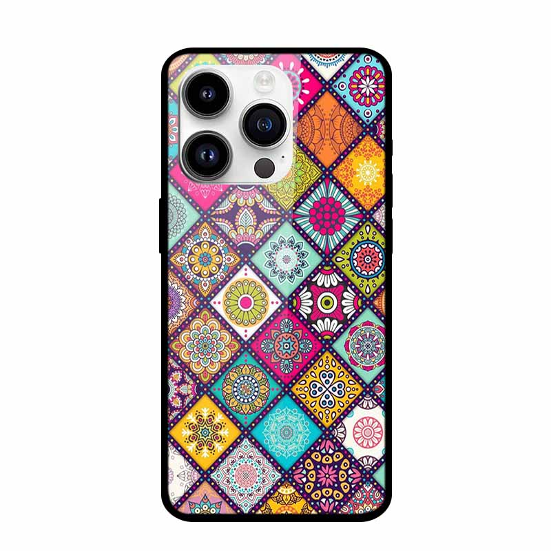 Tempered Glass Case For iPhone 15 Pro Max Hard Glass Back Cover For iPhone 15 Plus iPhone15 Phone Cases Bumper Colorful Shell