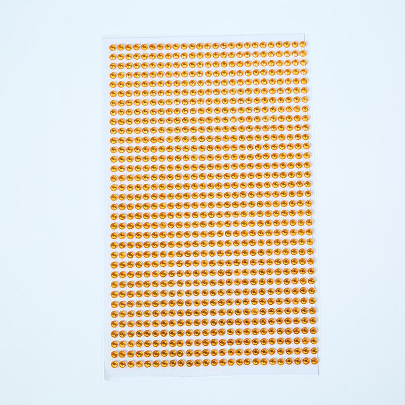 3mm bunte Kristall-Acryl-Diamant-Aufkleber für Gesicht, Auto und Kinderbasteln