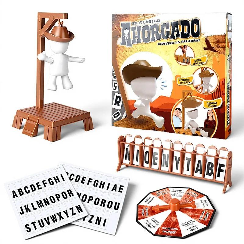 Cowboy Magnetic Hangman Board Games Mystery /Guessing Word %^%Before Hank Falls Hanging *With Doll Travel Table Game