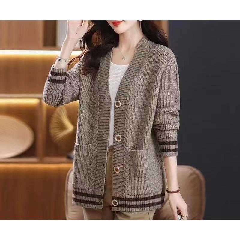 Knitted Cardigan Women's Coat Autumn New Outer Cover Autumn Top Single-breasted Thin Bottoming Coat